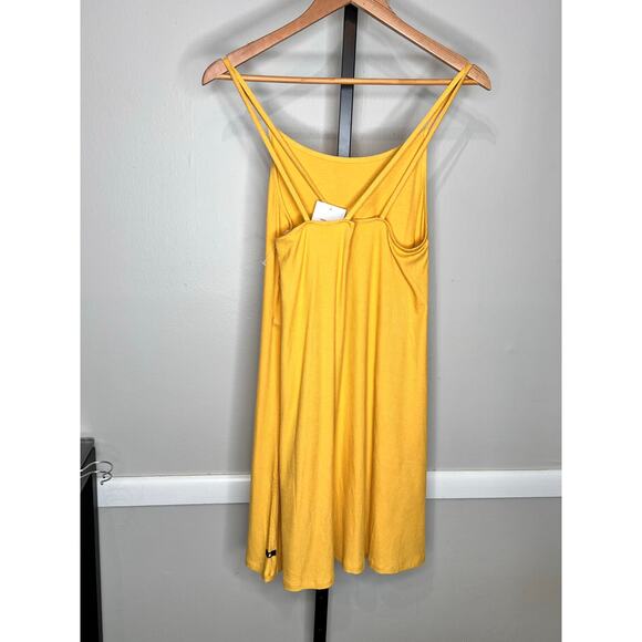 Hurley Claire Sleeveless Scoop Neck  Rib Tank Mini Dress Honey Gold Small NWT - Picture 3 of 7